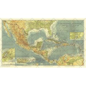 Countries of the Caribbean - Published 1922 by National Geographic