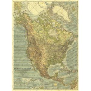 North America - Published 1924 by National Geographic