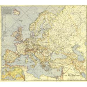 Europe and the Mediterranean - Published 1938 by National Geographic