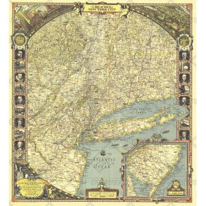 Reaches of New York City - Published 1939 by National Geographic