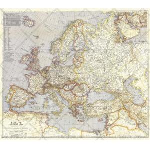 Europe and the Near East - Published 1940 by National Geographic