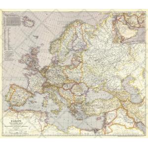 Europe, and the Near East - Published 1943 by National Geographic