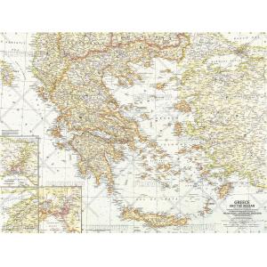 Greece and the Aegean - Published 1958 by National Geographic