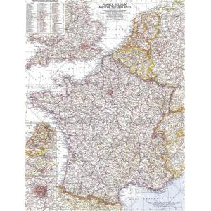 France, Belgium and the Netherlands - Published 1960 by National Geographic