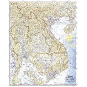 Vietnam, Cambodia, Laos, and Thailand - Published 1967 by National Geographic