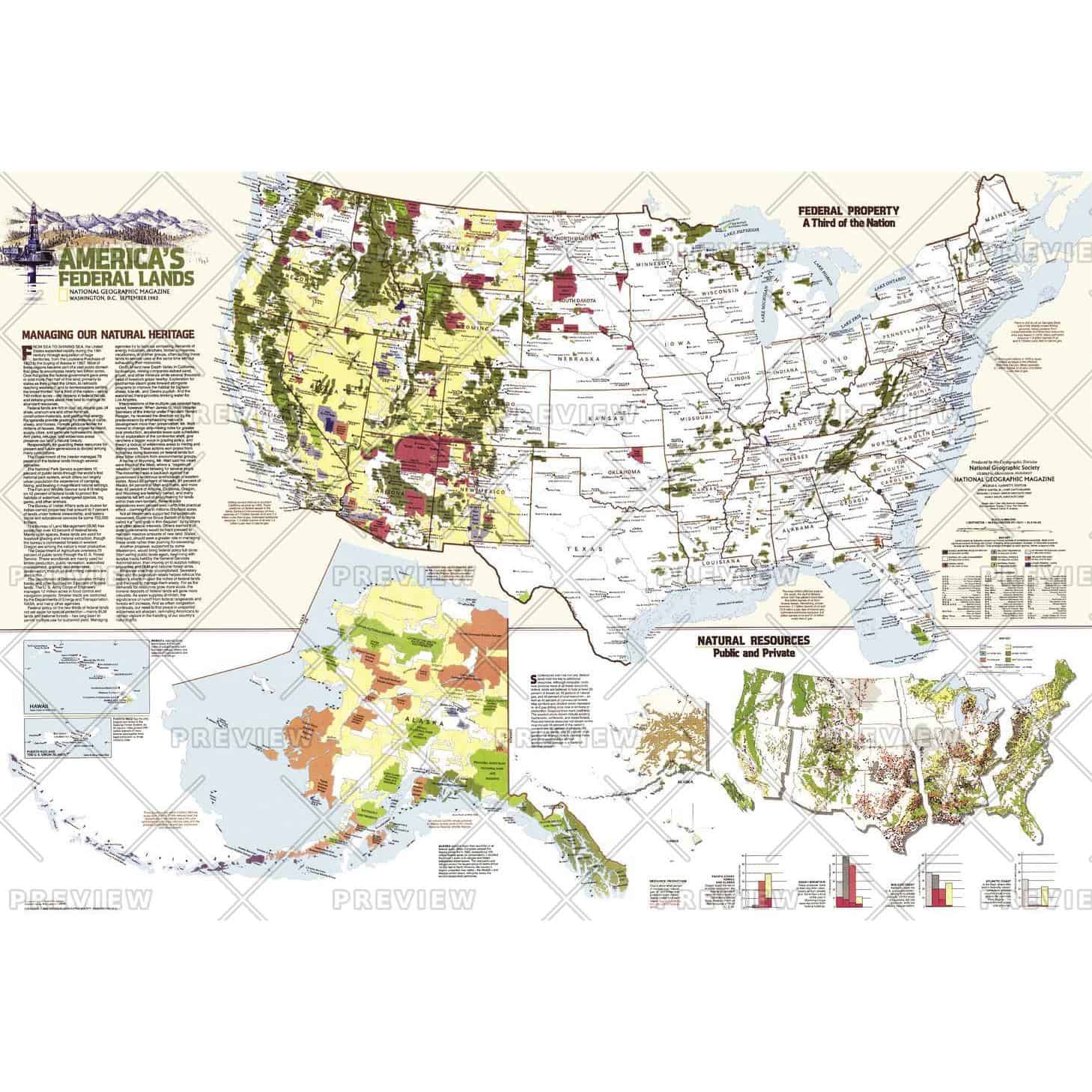 United States Federal Lands Published - POD19820901 Large 