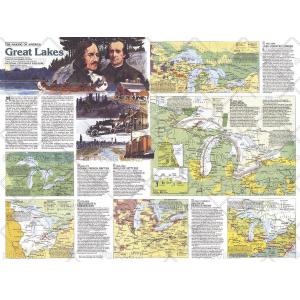 Great Lakes Map Side 2 - Published 1987 by National Geographic