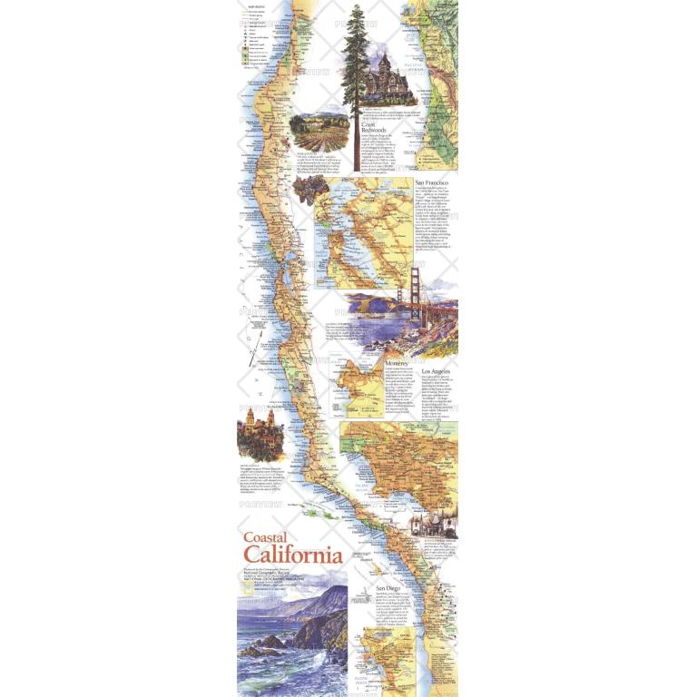 Coastal California - Published 1993 by National Geographic