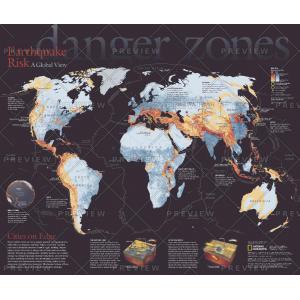 Danger Zones, Earthquake Risk, a Global View - Published 2006 by National Geographic