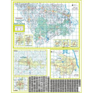 Cheraw and Chesterfield County, SC Wall Map