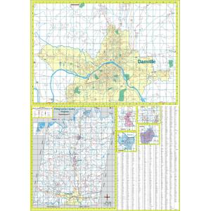 Danville and Pittsylvania County, VA Wall Map