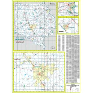Mocksville and Davie County, NC Wall Map