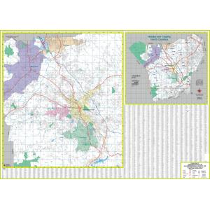 Hendersonville and Henderson County, NC Wall Map
