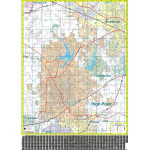 High Point, NC Wall Map