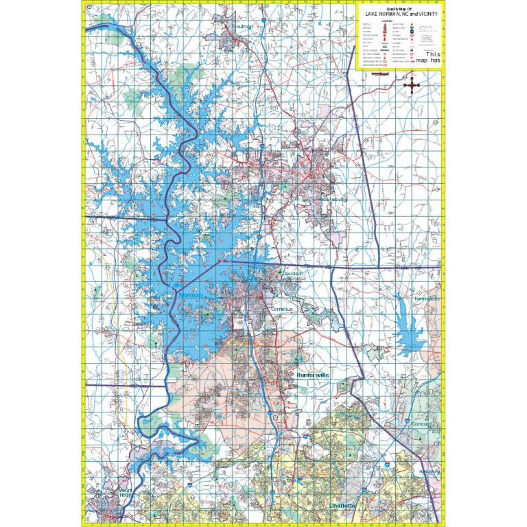 Lake Norman, NC Wall Map