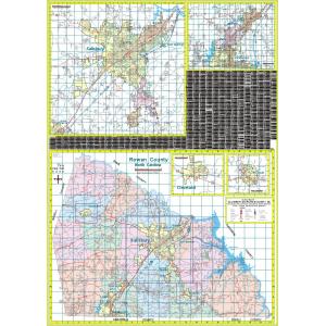 Salisbury and Rowan County, NC Wall Map