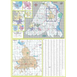 Albemarle and Stanly County, NC Wall Map