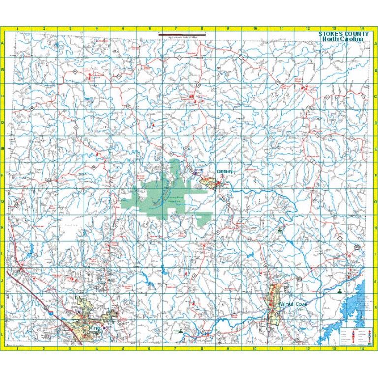 Stokes County, NC Wall Map