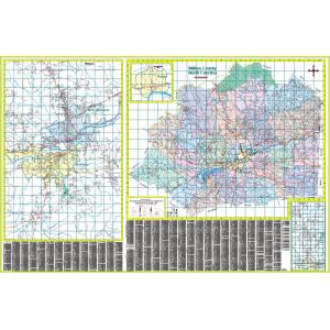 Wilkesboro and Wilkes County, NC Wall Map