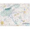 Greenville, SC 100-Mile Radius Wall Map by MapShop