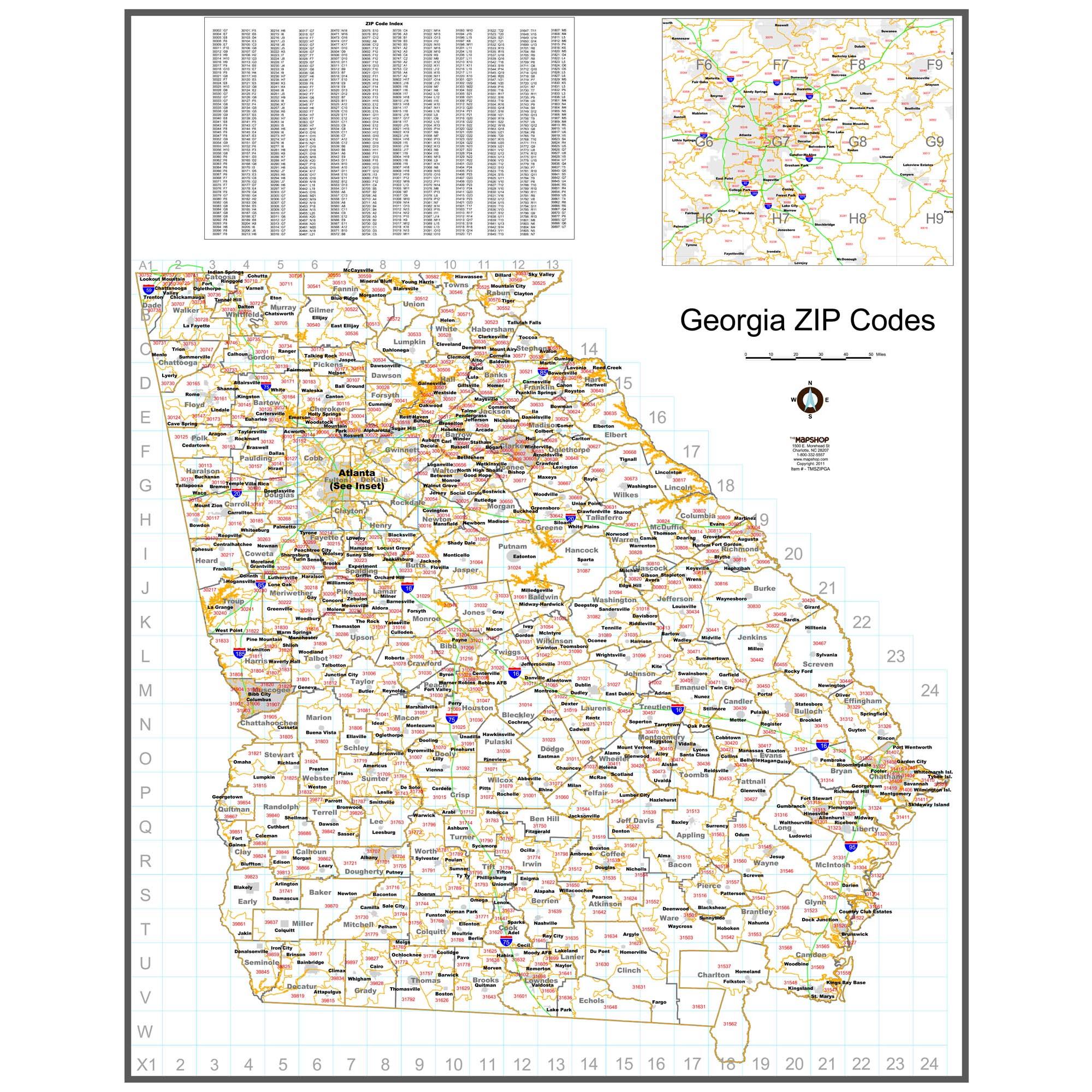 Zip Codes In Ga Map Europe Mountains Map