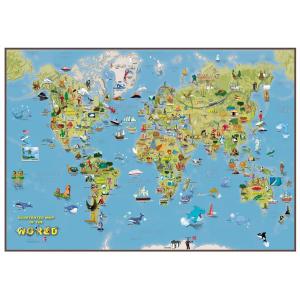 Kids Cartoon Map of the World by Lovell Johns