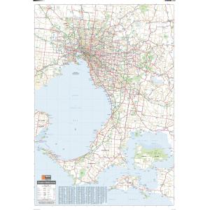 Melbourne & Region Wall Map by Hema