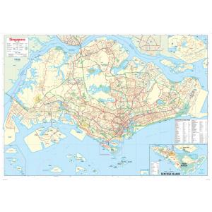 Singapore Wall Map by Hema