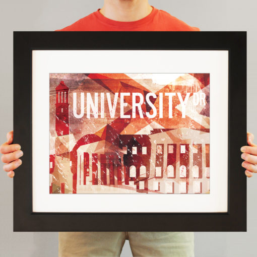 Tuscaloosa, AL Abstract Cityscape by City Prints - Image 3