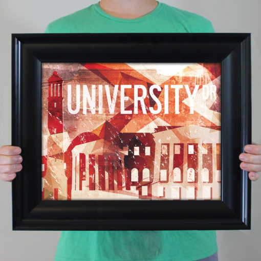 Tuscaloosa, AL Abstract Cityscape by City Prints - Image 4