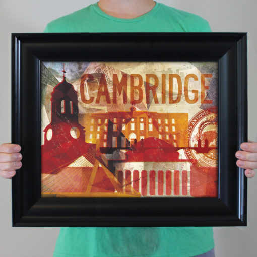 Cambridge, MA Abstract Cityscape by City Prints - Image 4