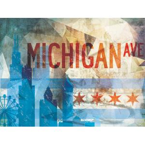 Chicago, IL Abstract Cityscape by City Prints