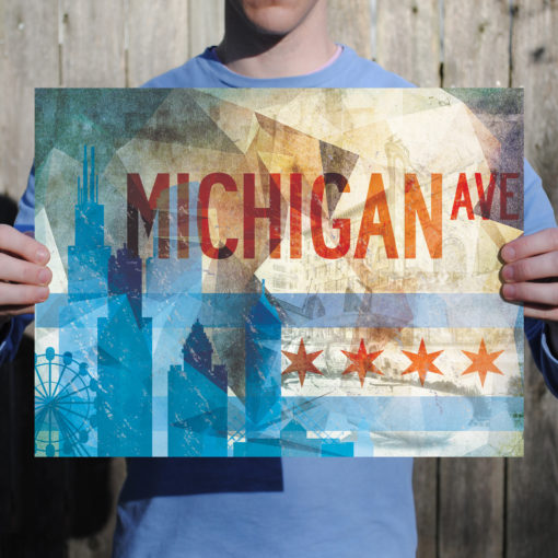 Chicago, IL Abstract Cityscape by City Prints - Image 2