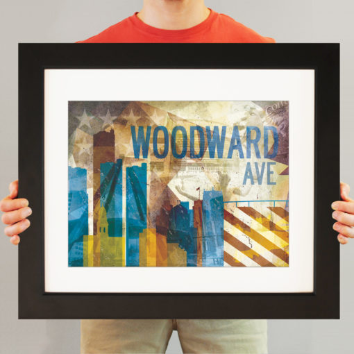 Detroit, MI Abstract Cityscape by City Prints - Image 3
