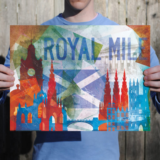 Edinburgh, Scotland Abstract Cityscape by City Prints - Image 2