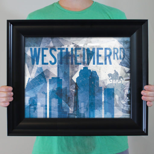 Houston, Tx Abstract Cityscape by City Prints - Image 4