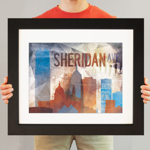 Oklahoma City, OK Abstract Cityscape by City Prints - Image 3
