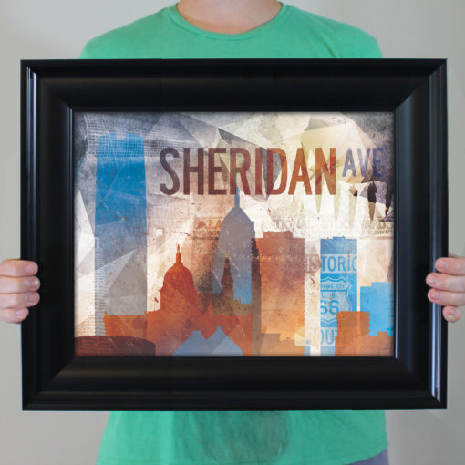 Oklahoma City, OK Abstract Cityscape by City Prints - Image 4