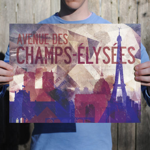 Paris, France Abstract Cityscape by City Prints - Image 2