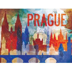 Prague, Czech Republic Abstract Cityscape by City Prints