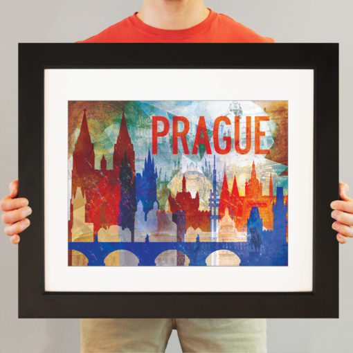 Prague, Czech Republic Abstract Cityscape by City Prints - Image 3
