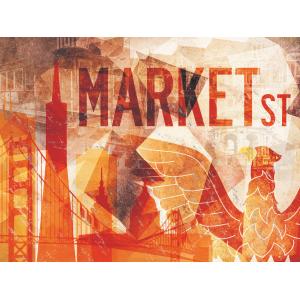 San Francisco, CA Abstract Cityscape by City Prints
