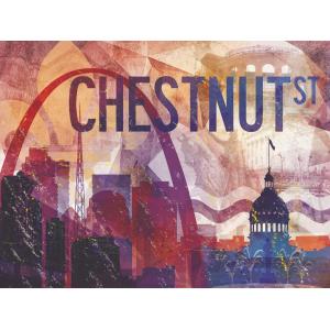St. Louis, MO Abstract Cityscape by City Prints