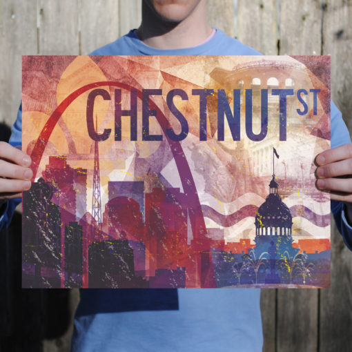 St. Louis, MO Abstract Cityscape by City Prints - Image 2