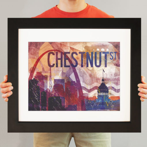 St. Louis, MO Abstract Cityscape by City Prints - Image 3