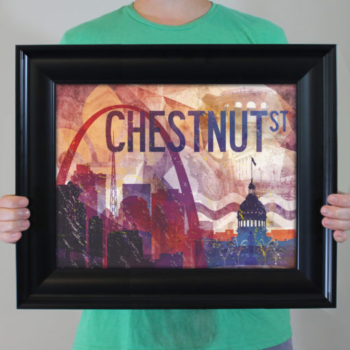 St. Louis, MO Abstract Cityscape by City Prints - Image 4