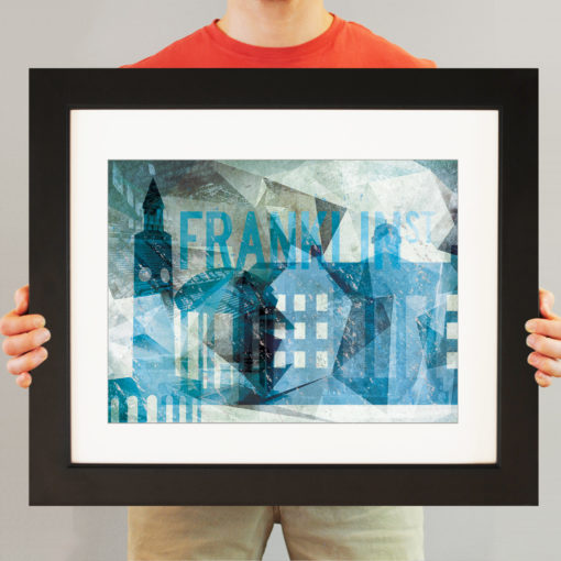 Chapel Hill, NC Abstract Cityscape by City Prints - Image 3