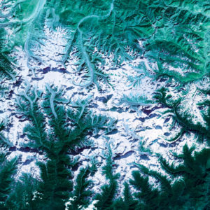 Mount Everest Satellite Art by City Prints