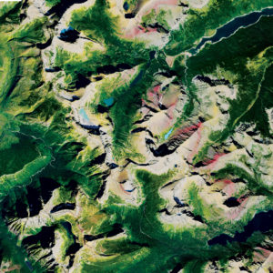 Glacier National Park Satellite Art by City Prints