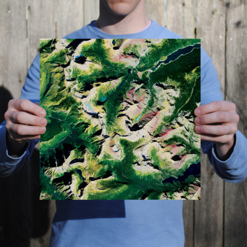 Glacier National Park Satellite Art by City Prints - Image 2